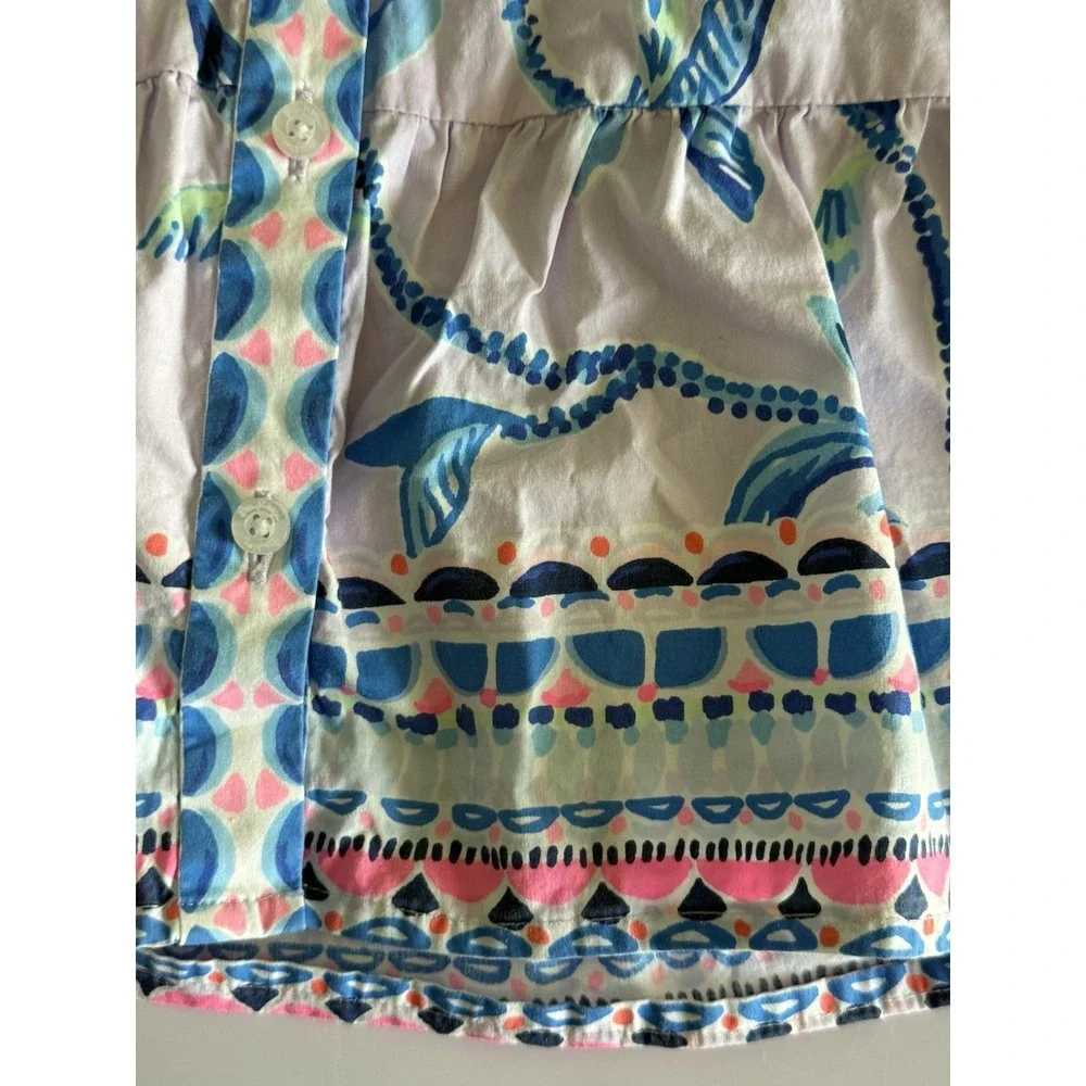 Lilly Pulitzer Kenna Stretch Top $168 Size Small Purple Iris Slathouse Jungle